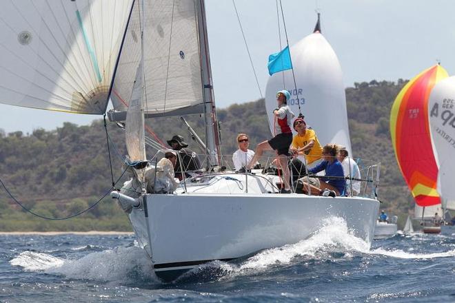 Pocket Rocket competing in the 2014 Antigua Sailing Week ©  Tim Wright / Photoaction.com http://www.photoaction.com